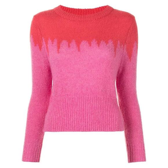 Cynthia Rowley Snowbird Intarsia Knit Jumper Sweater - S - Picture 1 of 5